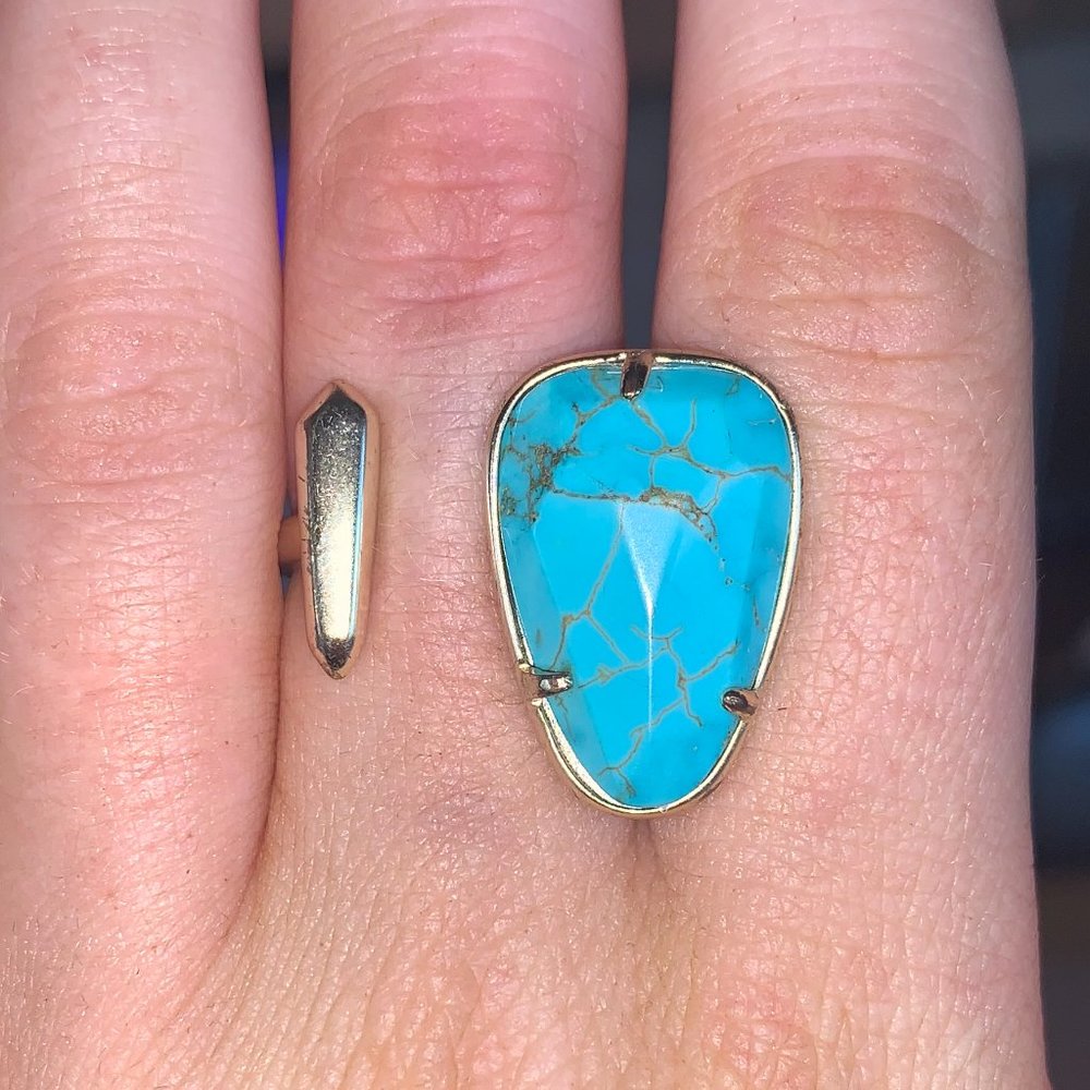 Turquoise & Gold Wrap Ring - Kendra Scott
